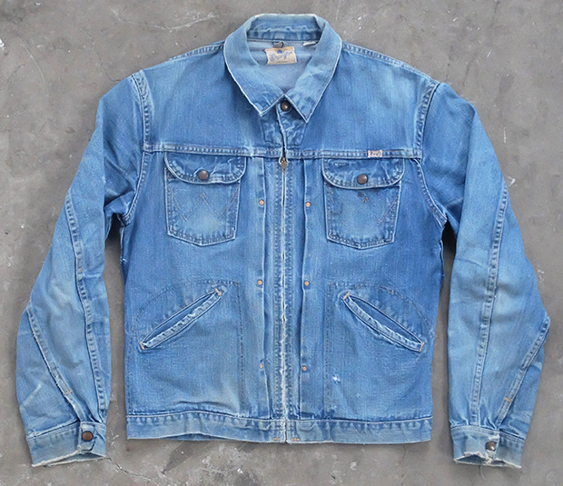 1950s Wrangler Bluebell Faded Zipper Denim Jacket 