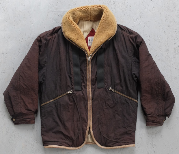 1990s Massimo Osti Fleece Shawl-collar Designer Jacket (01998)